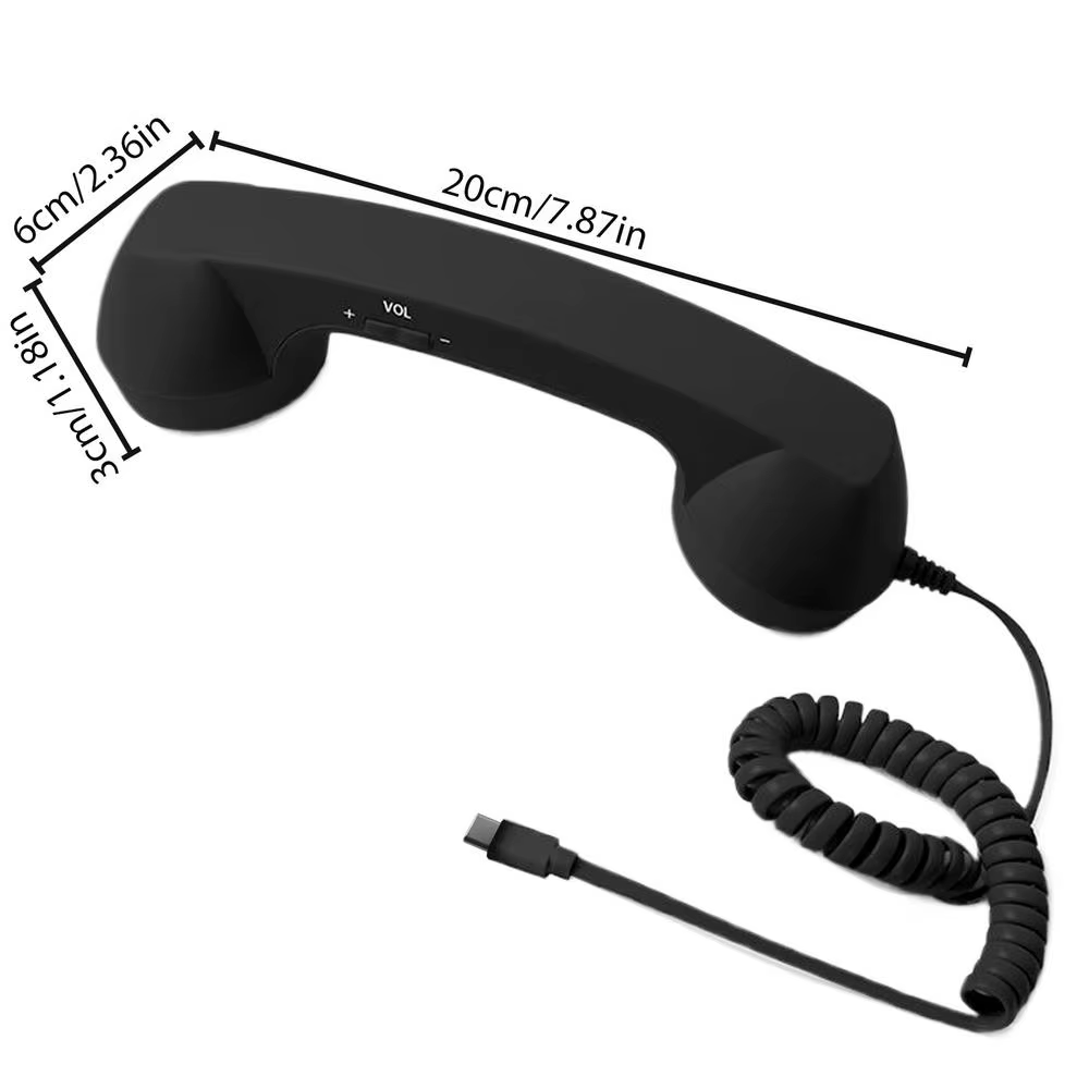 Adaptateur de téléphone rétro type-c, convertisseur fixe avec Microphone, combiné, classique, pour m