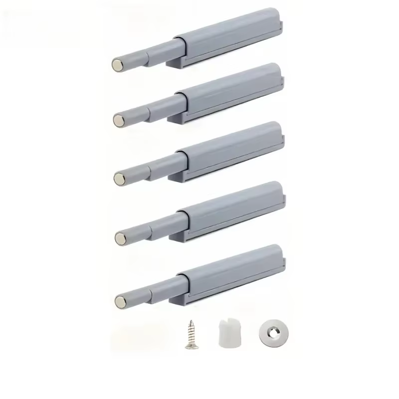 Tampons d'armoire à pousser pour ouvrir, loquet magnétique, fermeture silencieuse avec poignée Invis