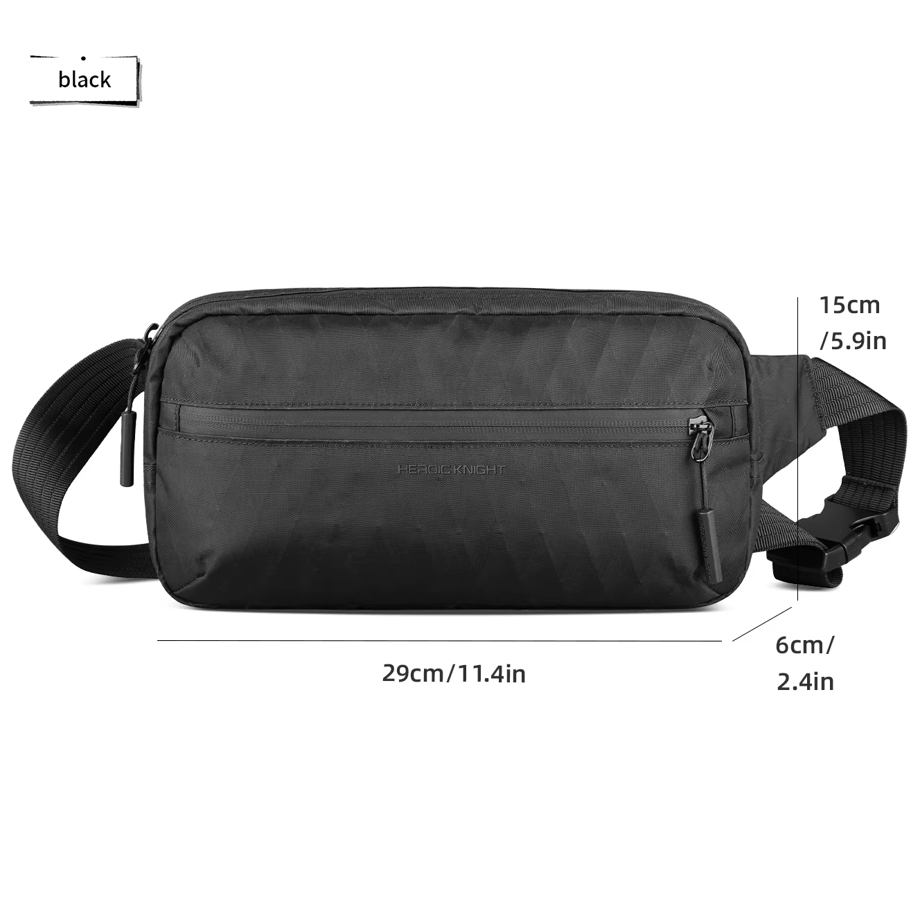 Heroic Knight Petit sac à bandoulière pour hommes léger imperméable x-pau tissu poitrine sac à bando