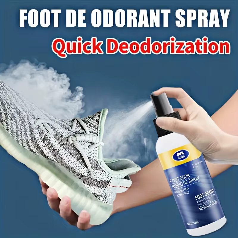 Spray désodorisant pour chaussures, 1 bouteille/boîte, Spray éliminateur d'odeurs avec formule à bas