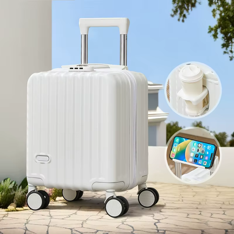 2025 nouveau Style bagages 14 pouces à la mode léger embarquement avec porte-gobelet d'eau support p