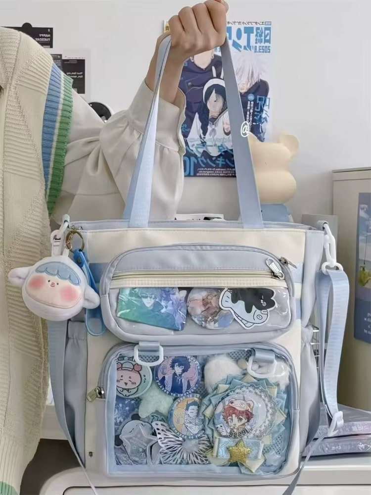 Sac à main Ita Transparent japonais pour femmes, fourre-tout à bandoulière Portable de grande capaci