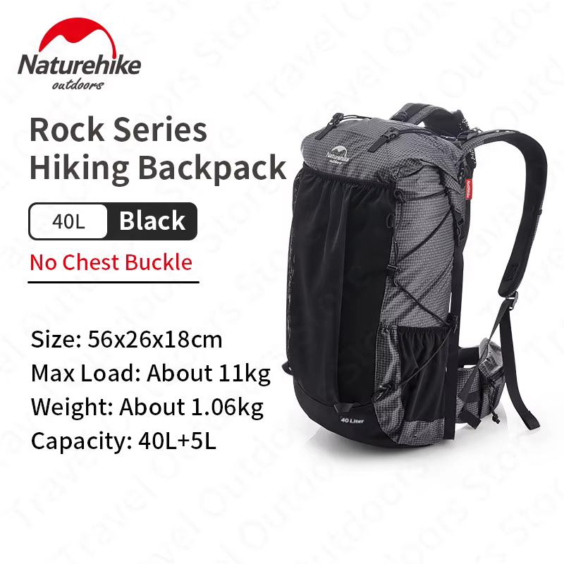 Natureifa-Sac à Dos Ultraléger avec Cadre pour Homme et Femme, Sac de Voyage Étanche, Juste Imperméa