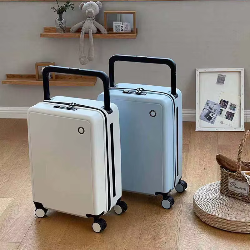 Valise de Voyage à Roulettes avec Fermeture Éclair, Bagage à Main, Trolley TSA, Mot de Passe, USB, 2