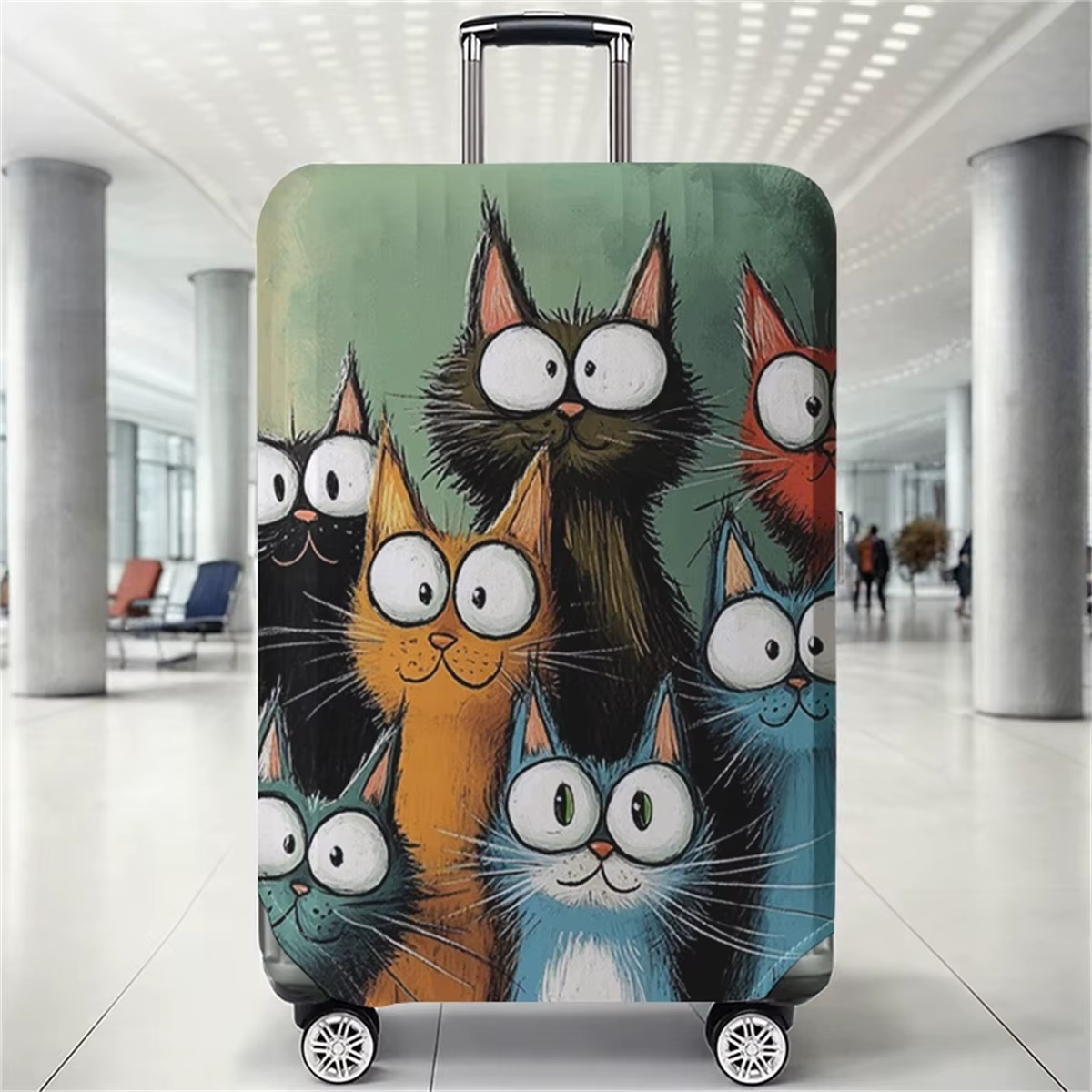 Housse de protection pour bagages à motif chat, adaptée aux housses de bagages de 18 à 32 pouces, ga