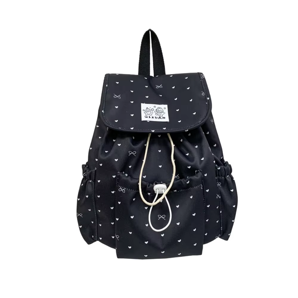 Sac à dos léger à cordon de serrage, grande capacité, style universitaire, en nylon, style coréen, s