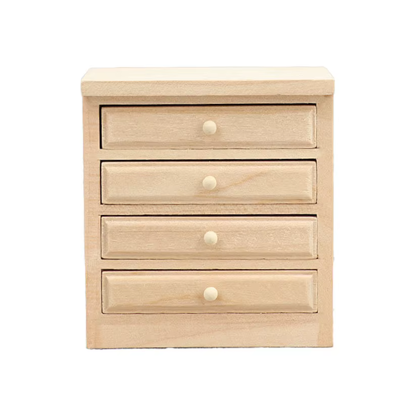 Évier de maison de courses vintage en bois, mini armoire, pieds d'étagère, modèle de planche de Chi,