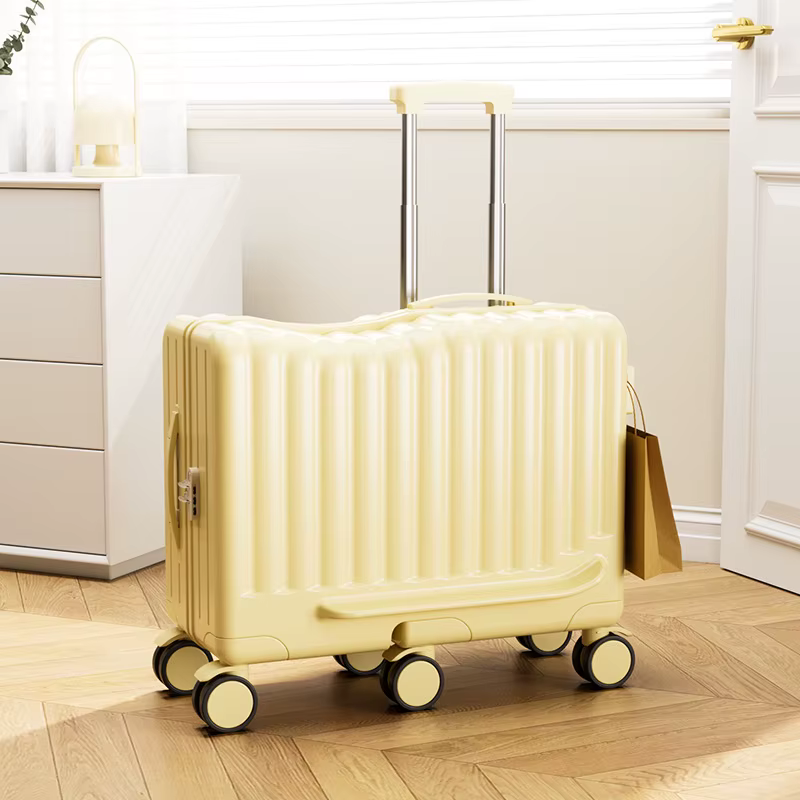 Nouvelle valise à roulettes pour enfant avec serrure à code, 6 roues pivotantes, compagnon de voyage