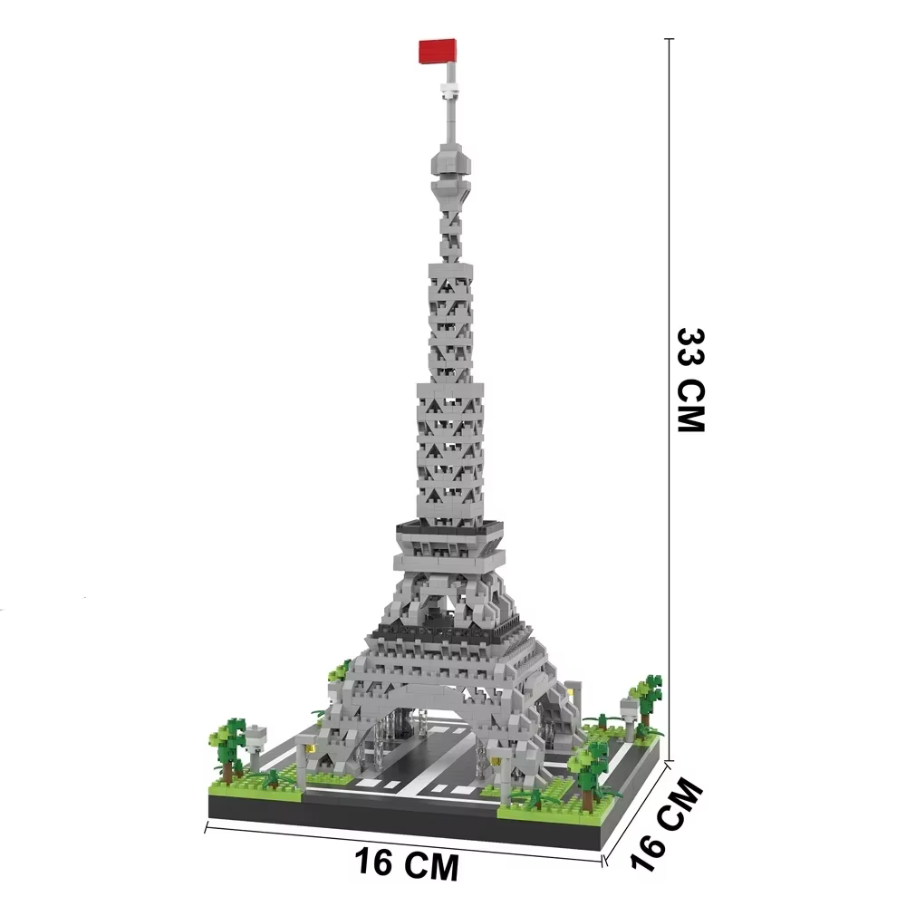 Knew construit 3 tailles choix Paris tour Eiffel Micro Mini blocs de construction jouet fierté de Fr