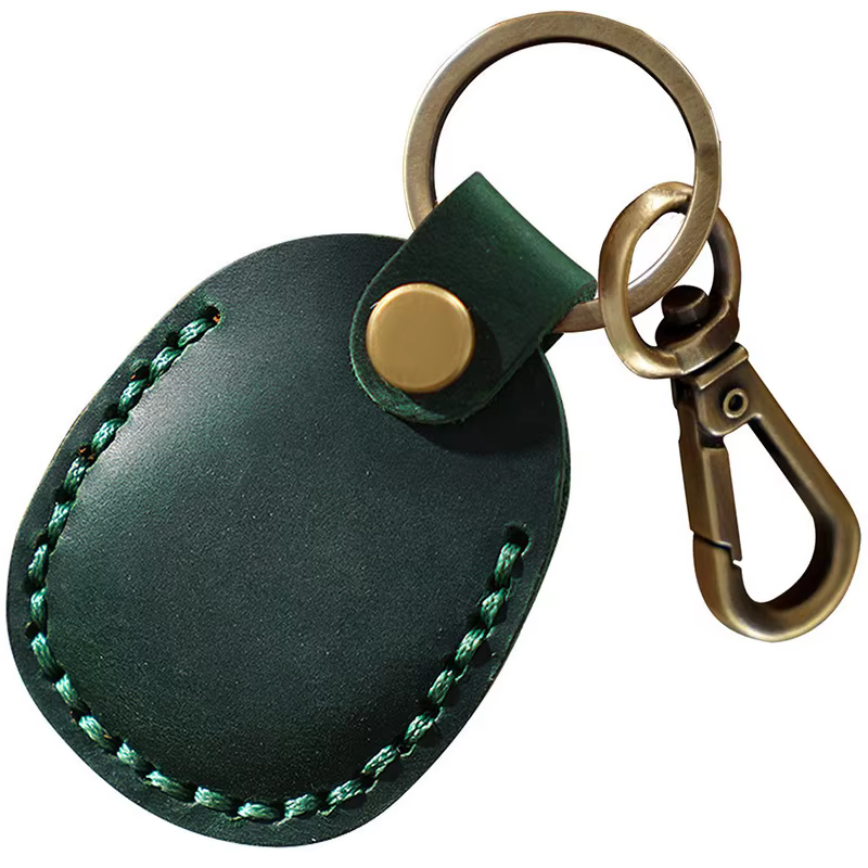 Étui pour porte-clés en cuir AirTag, étui de localisation Airtag, étui pour carte d'accès en PU