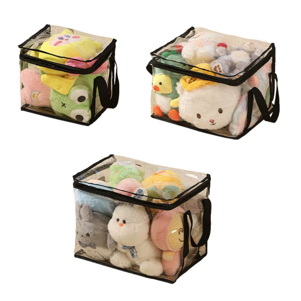 Sac de rangement multifonctionnel pour jouets, grande capacité, Portable, Transparent, poupée, livre