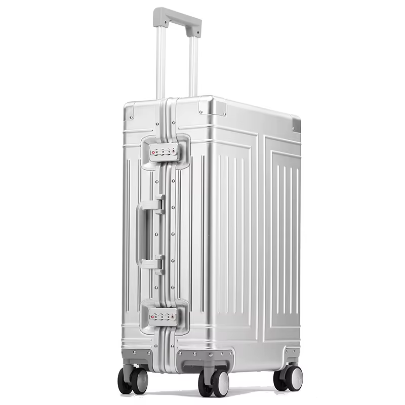 Valise de voyage 20/24/28 pouces 100% alliage d'aluminium-magnésium bagages roulants chariot bagages