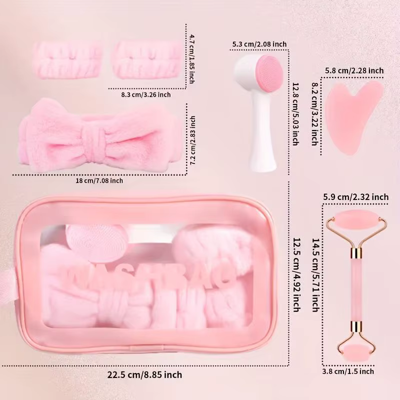 Bandeau de spa pour le lavage du visage, ensemble de bandeaux et serviettes de poignet en éponge, ba