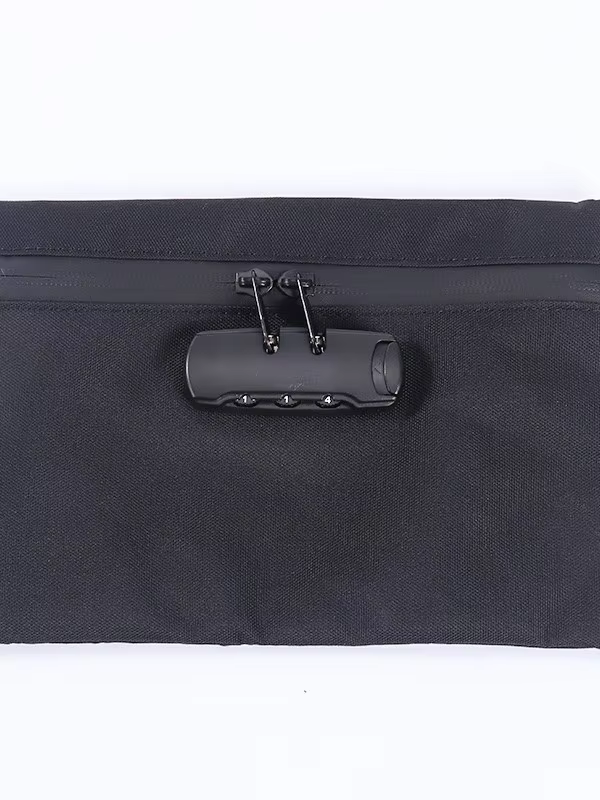 Sac de rangement de voyage avec serrure à code, pour fichiers, cartes de crédit, certificats, sac à 