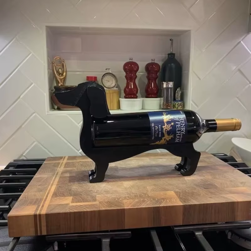 Porte-bouteille de vin rouge en forme de chien et de saucisse, décoration créative personnalisée, aj