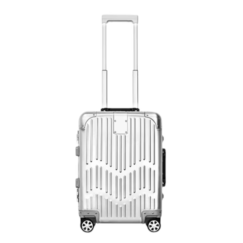 Nouveau 21 pouces 100% valise en aluminium-serrure TSA, grande capacité et bagage à main roulant Dur