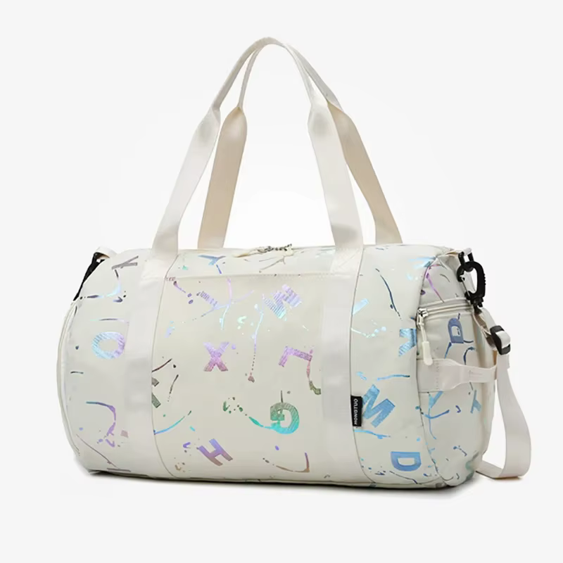 Sac de voyage étanche pour fille, yoga, danse sportive, graffiti, impression de lettres, fitness, do