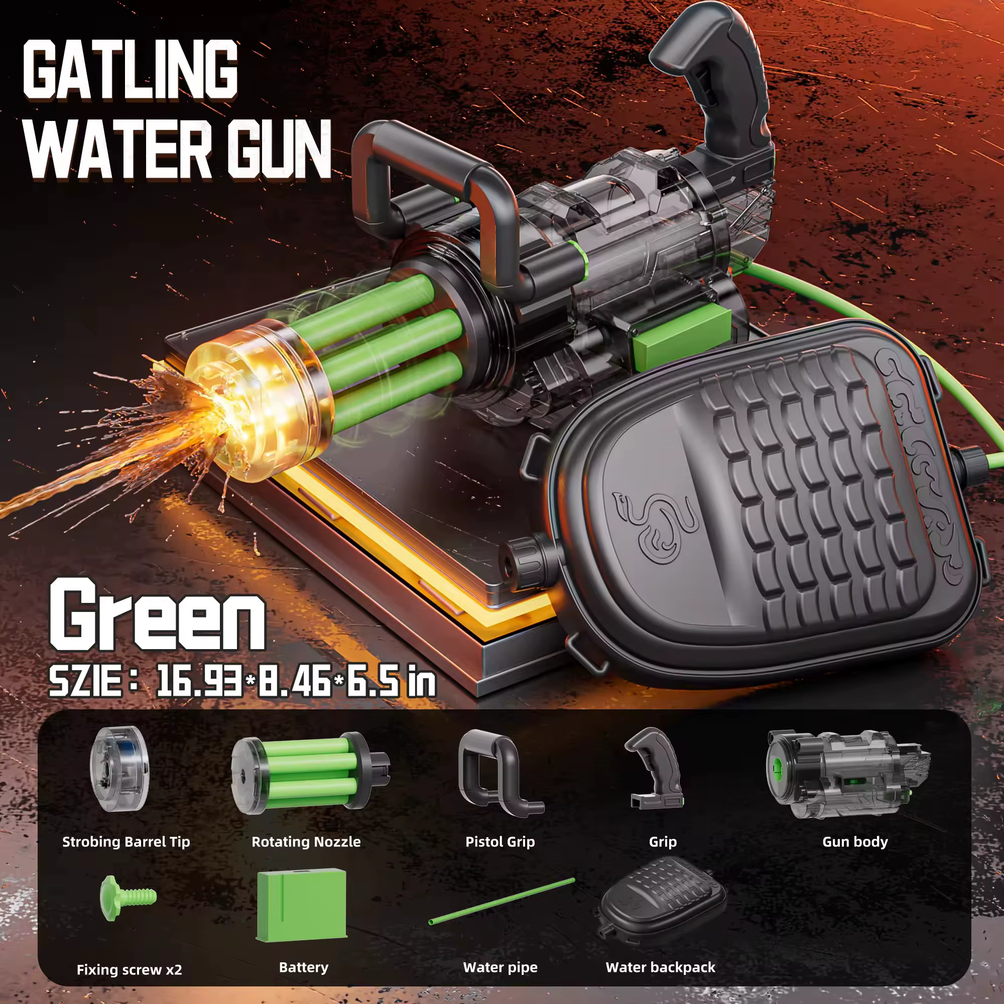 Pistolet à eau électrique pour adultes, pistolet à eau Gatling pour enfants, tir puissant à haute vi