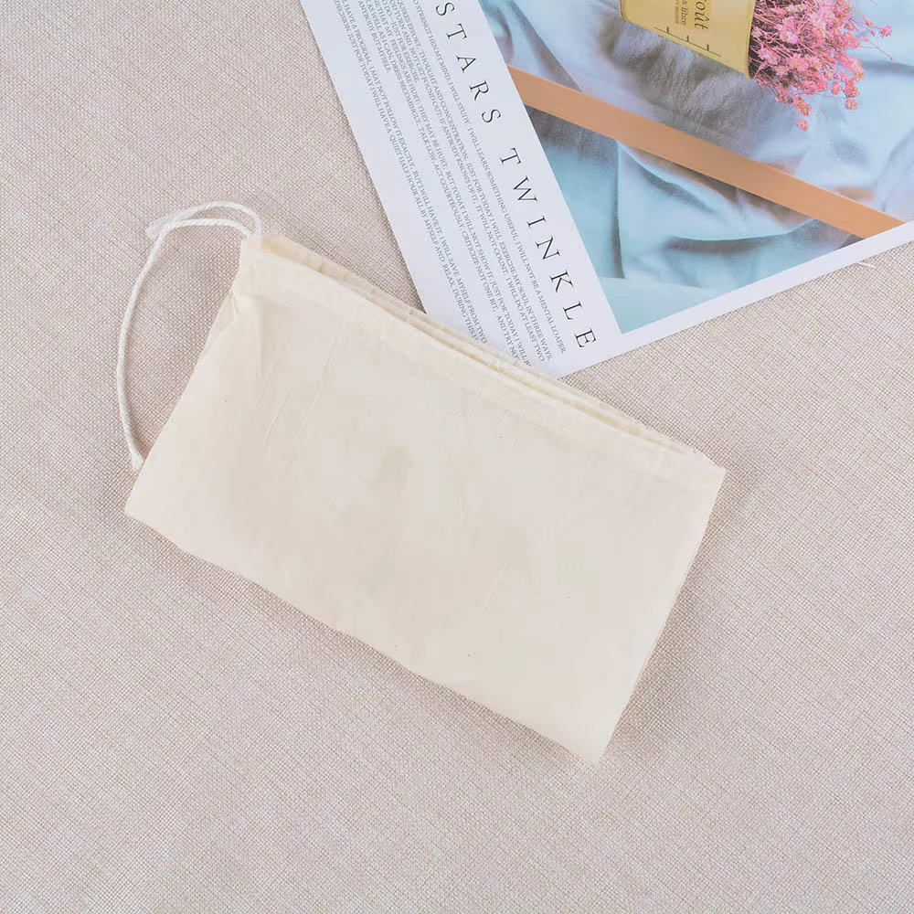 Sac en maille réutilisable en coton et lin, 20x26cm, 1 pièce, filtre alimentaire, pour les noix, lai