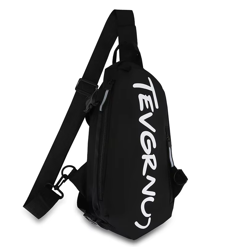 Sac à bandoulière et bandoulière unisexe avec lettres uniques imprimées, léger et sportif, petit paq