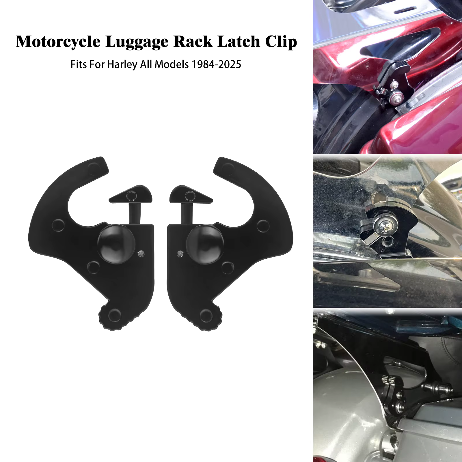 Porte-bagages rotatifs détachables pour dossier de moto, supports de loquet, Kit de Clips pour Harle
