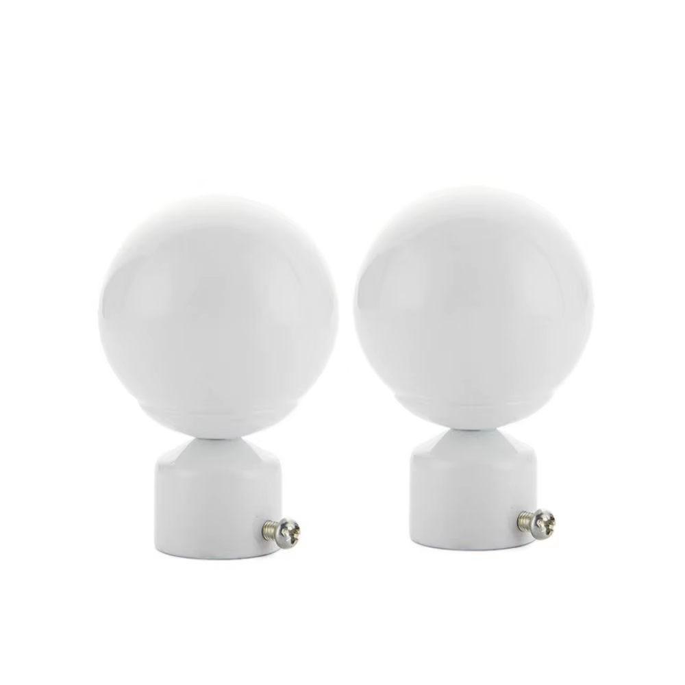 2 pièces 22/28mm fer rond évider tringles à rideaux extrémités bouchons tringles à rideaux tête tige