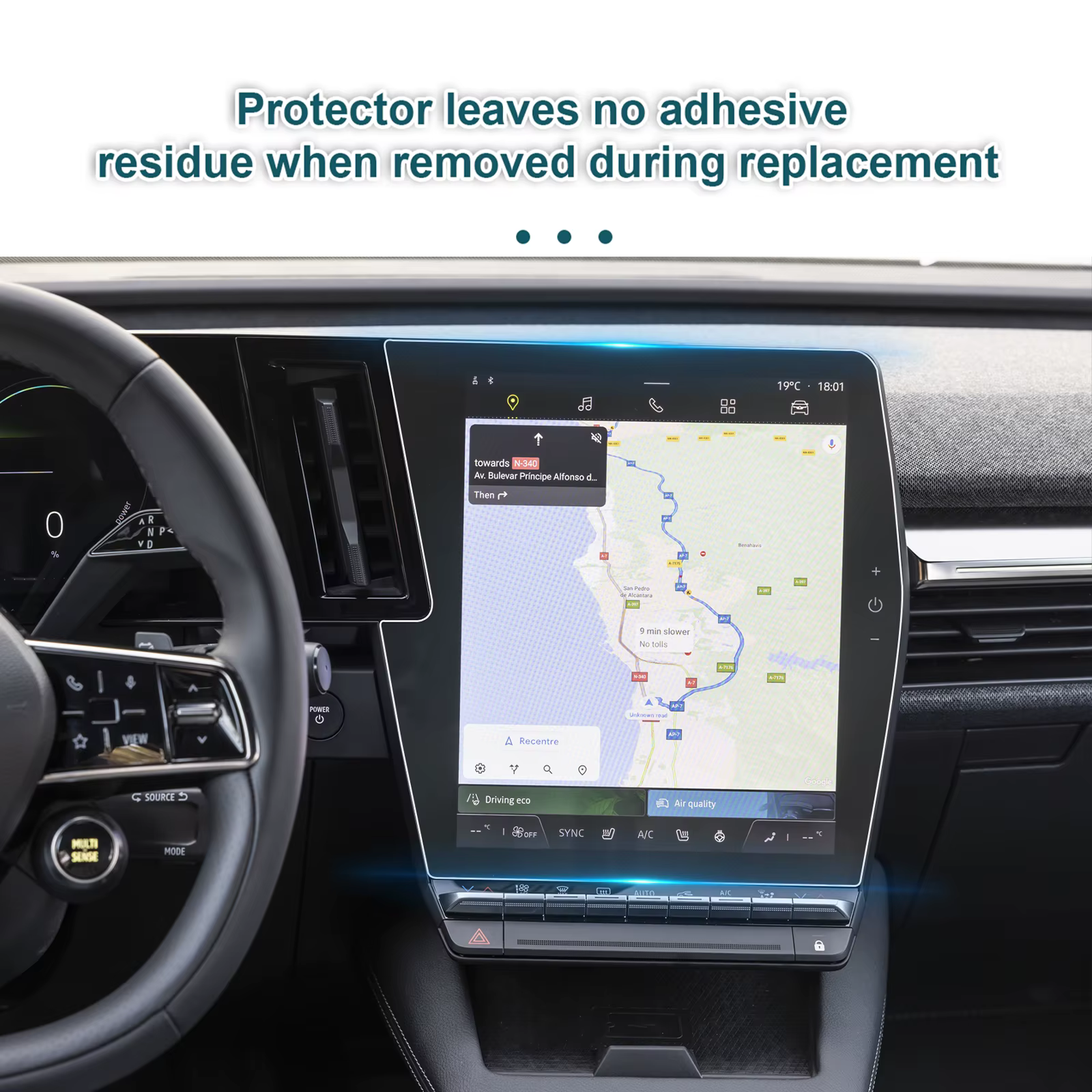 Protecteur d'écran en TPU pour Renault Megane e-tech/Austral 2022 – 2025, affichage de Navigation de