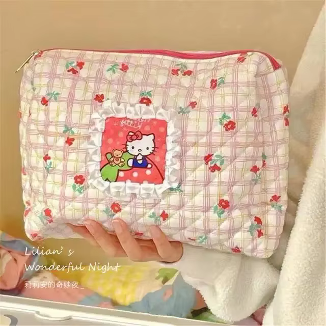 Valise de voyage portable à grande capacité avec mot de passe, motif dessin animé Kawaii Sanrio Hell