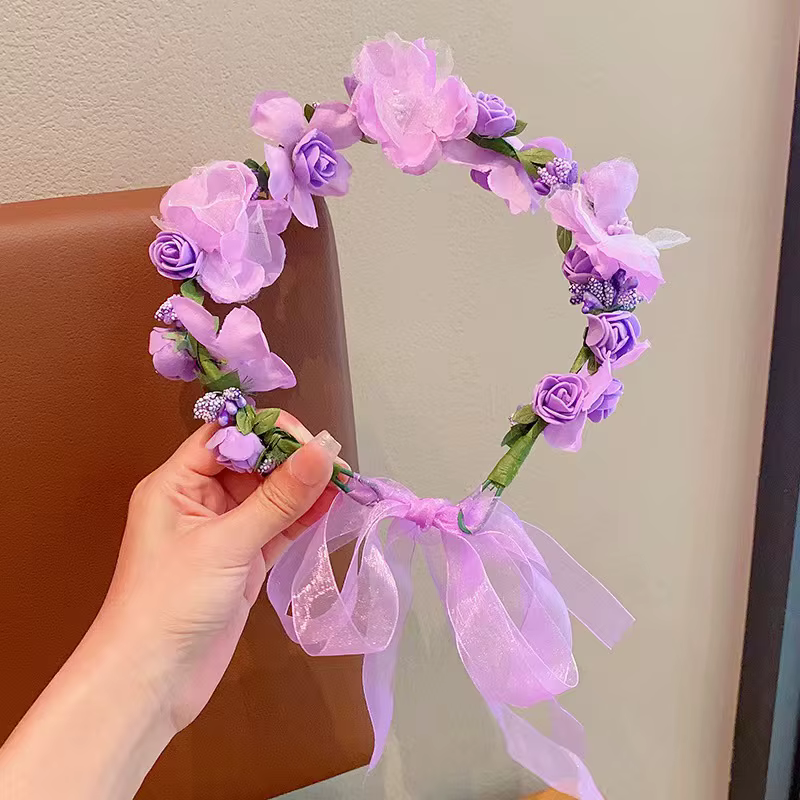 2023 Couronne florale en cristal pour filles, bride accessories wedding, perle couronne princesse fi