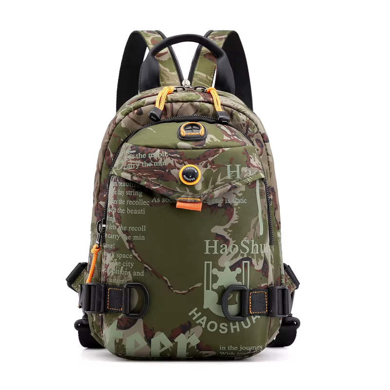 Hommes petit sac à dos fronde poitrine sac militaire décontracté mode sport voyage escalade Nylon mâ