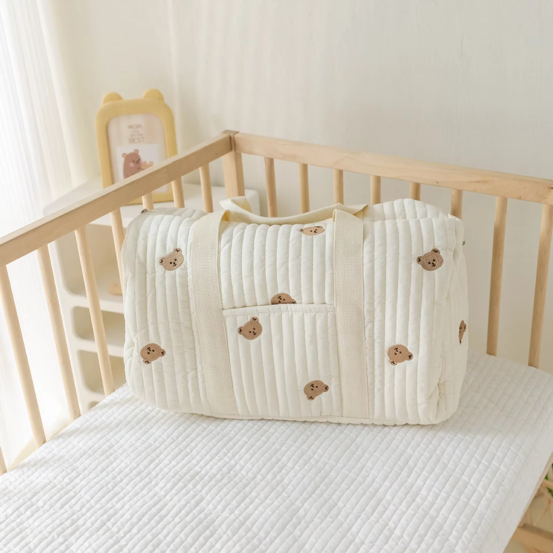Sac maman grande capacité – Sac à couches multifonctionnel et fourre-tout de voyage pour femmes