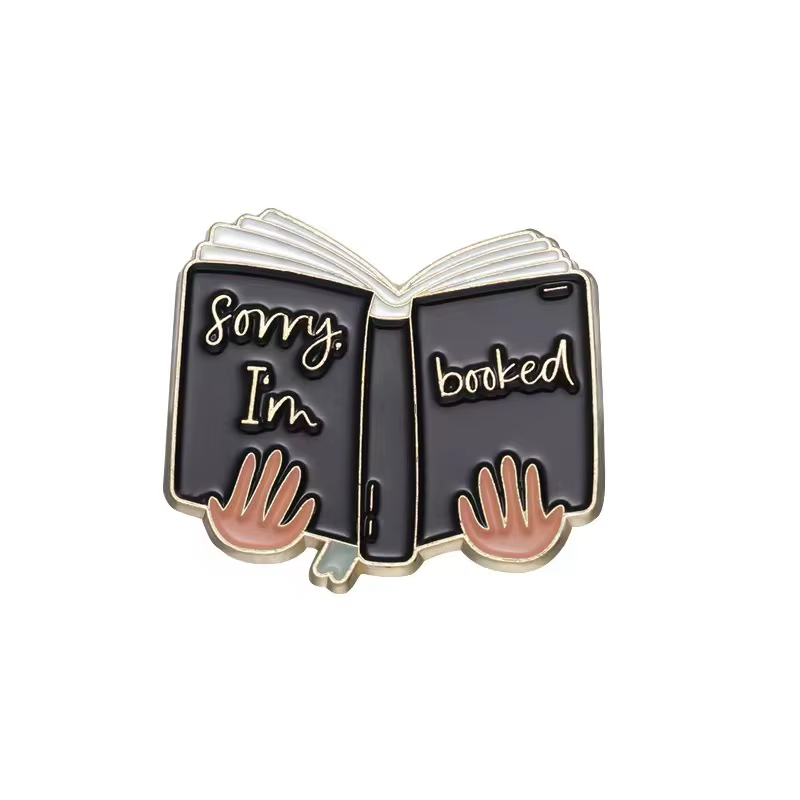 Accessoires de livre de mode de dessin animé, broche de sac à dos d'étudiant, broche d'amant de lect
