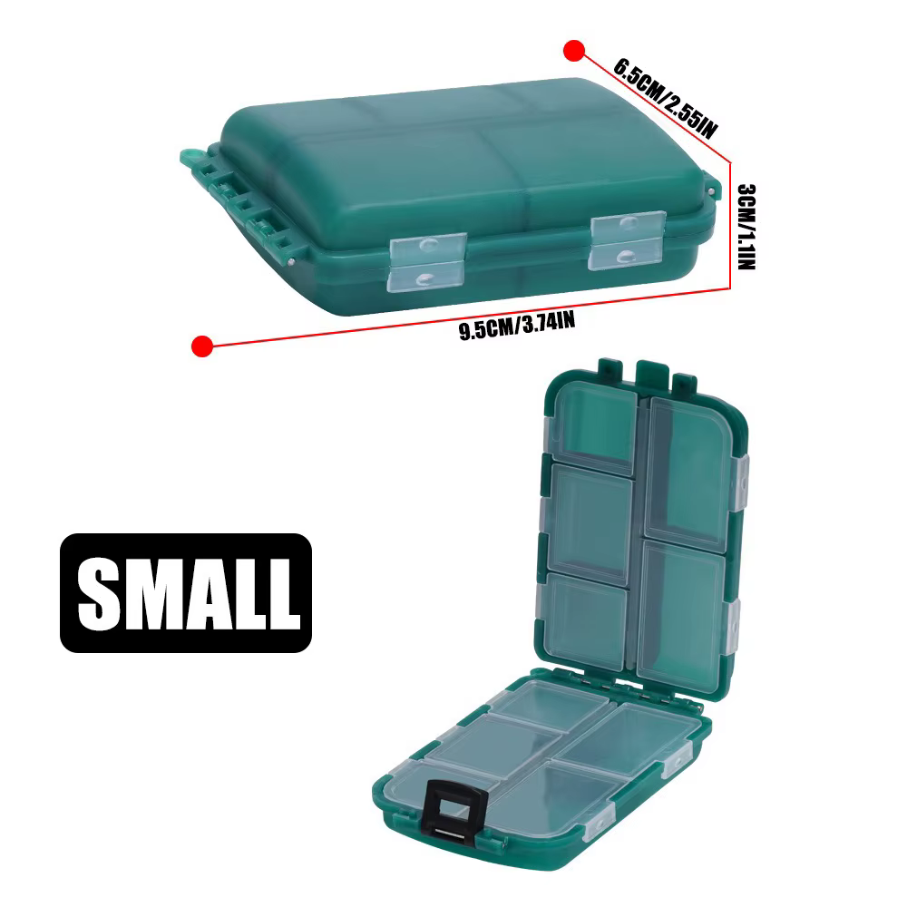 Boîtes de rangement pour leurres de pêche, mallette de rangement pour appâts, plateaux de matériel,
