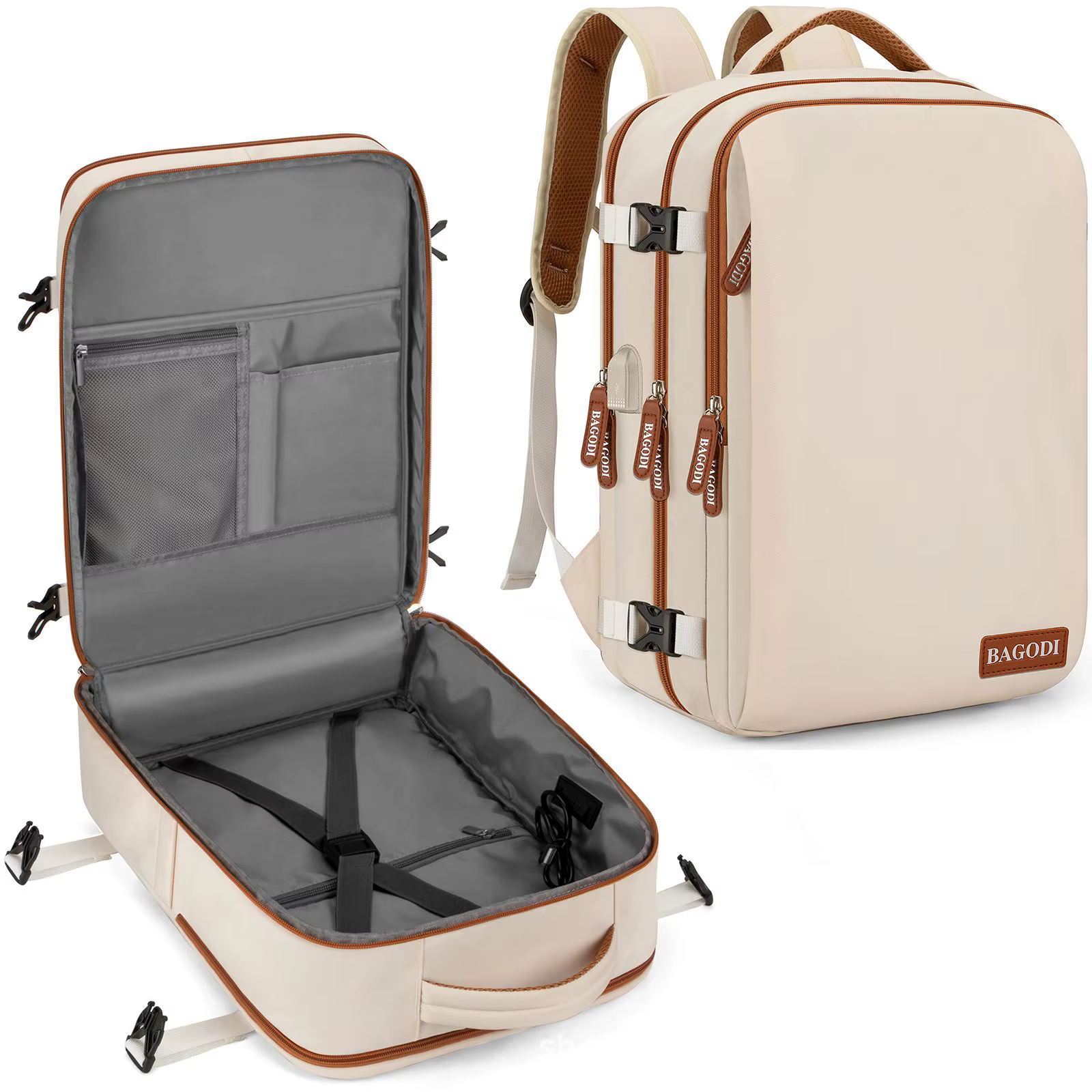 Geestock cabine voyage sac à dos pochette d'ordinateur Easyjet Carry-Ons 45x32x20 sac à dos grande c