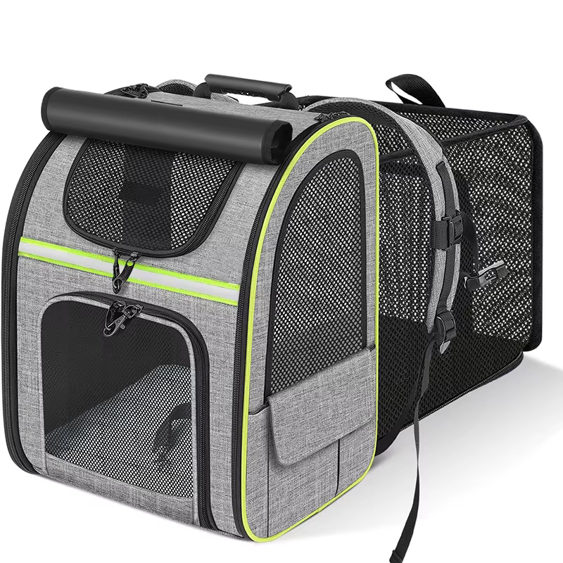 Sac de transport pour chat pour usage extérieur, sac de voyage portable et extensible pour animaux d