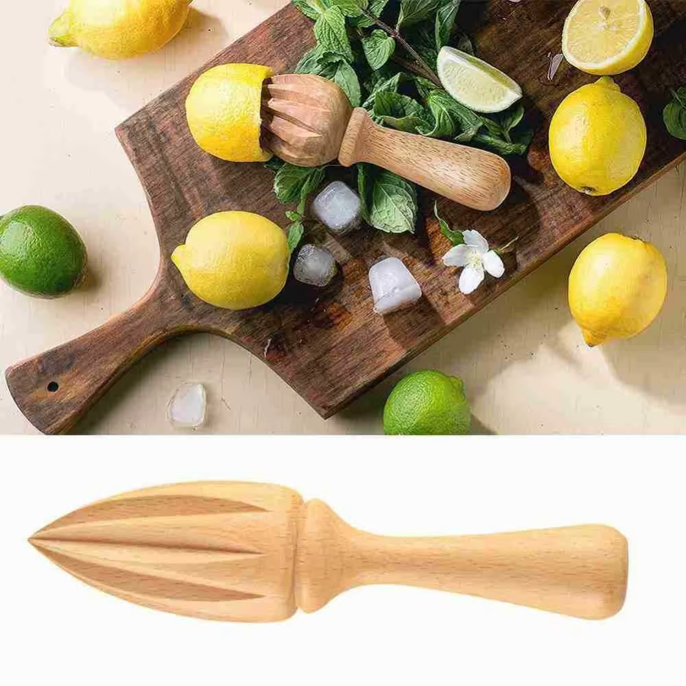 Presse-agrumes manuel en bois, cône de presse, extracteur de jus de citron et d'orange, outils de cu