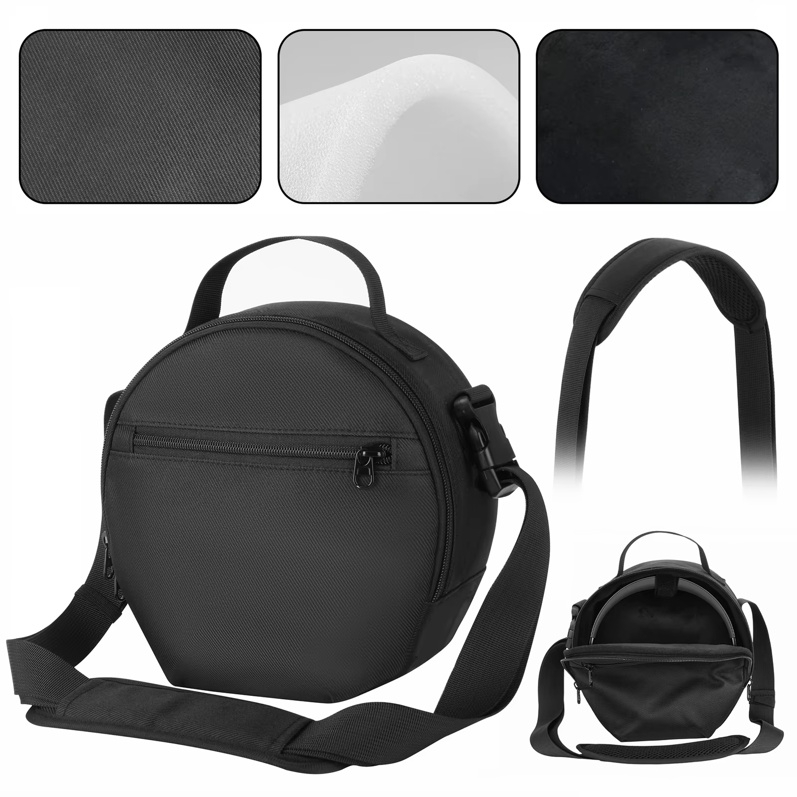 Étui pour casque DJ avec bandoulière réglable, sac de rangement portable pour voyage, compatible ave
