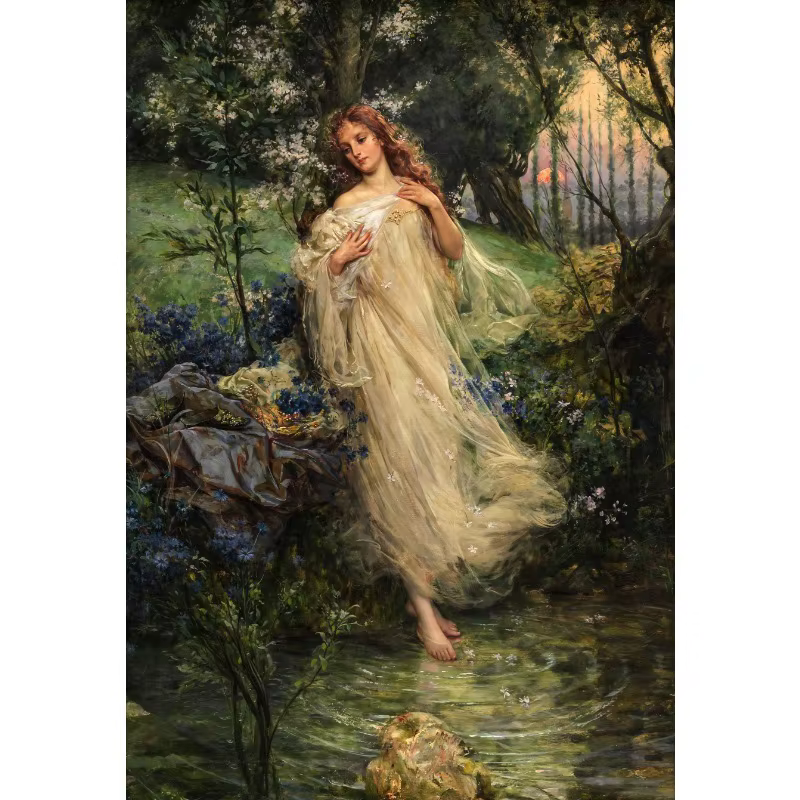Affiche de portrait de femme, œuvres d'art victoriennes célèbres, déesse médiévale, peinture sur toi