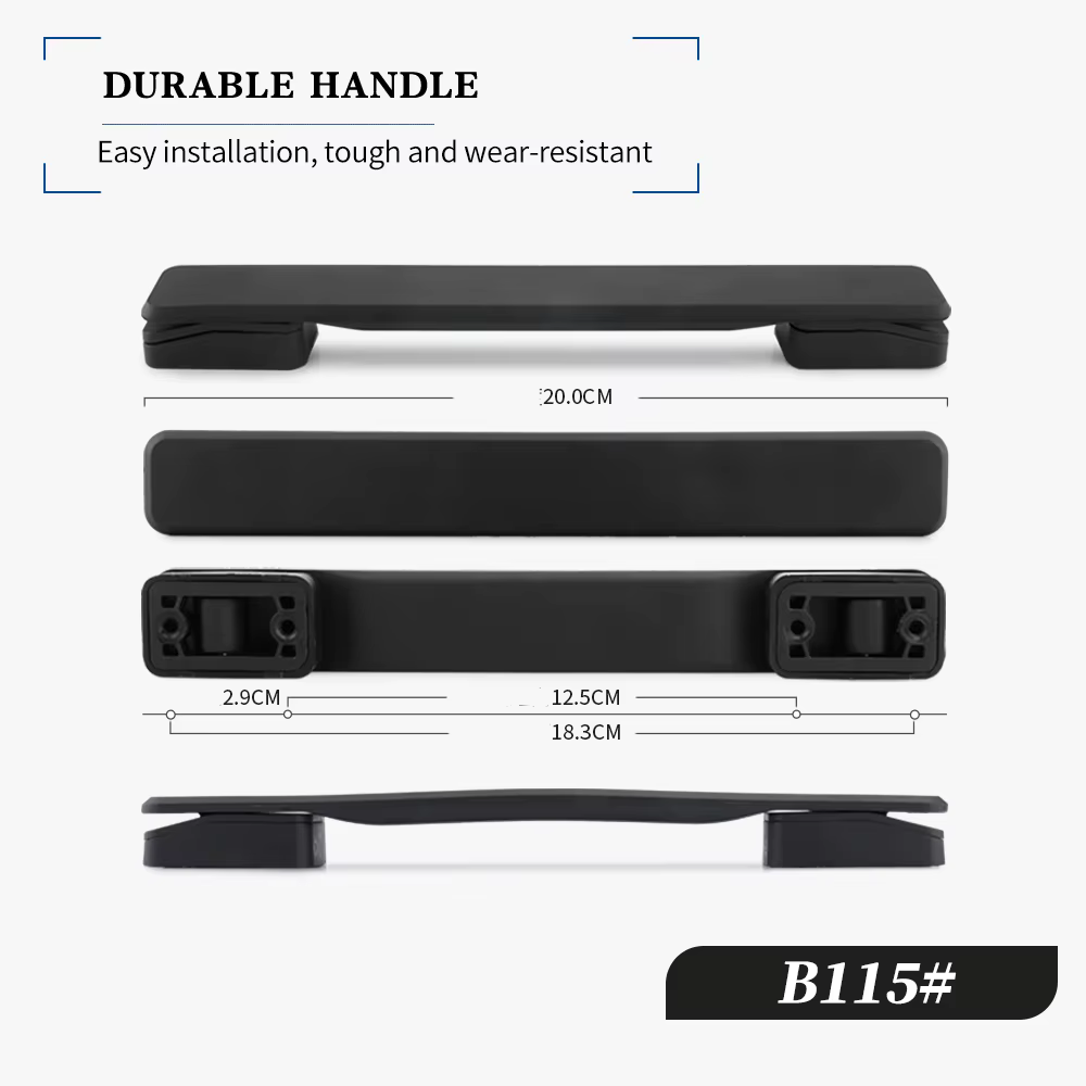HANLUOKE – poignée rétractable B115, accessoires de bagages universels, poignée métallique à ressort