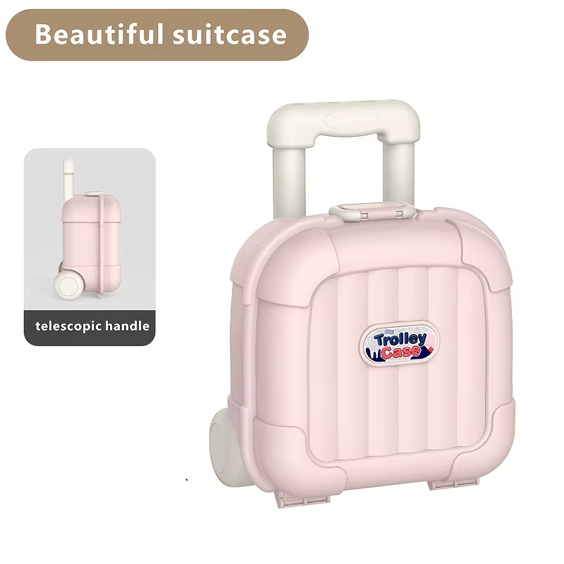 Valise compacte et mignonne, design gain de place, roues universelles, portable, pour amis, proches,