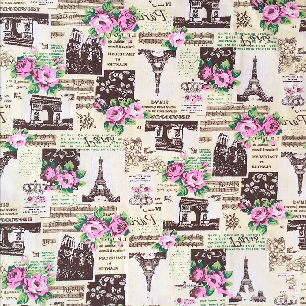 Tissu en coton et lin, Style européen et britannique, motif imprimé Vintage, bricolage, couture fait
