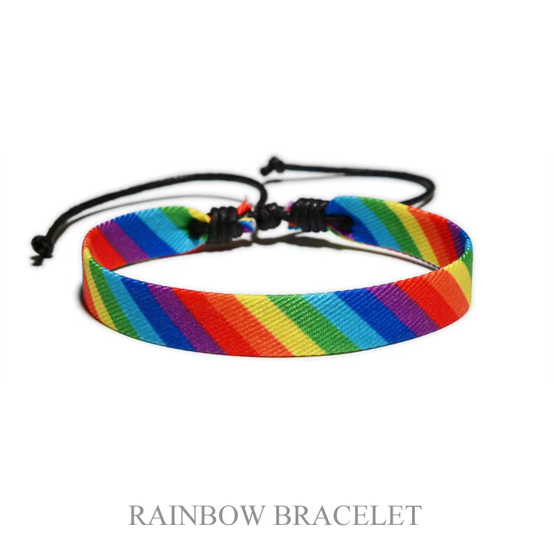 Bracelet arc-en-ciel LGBT Pride pour couples, lesbiennes, femmes, WNship, bracelets assortis, hommes