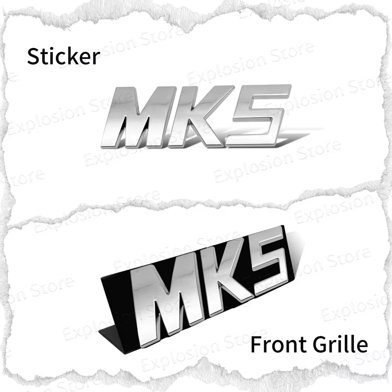 MK5 MK6 MK7 MK7.5 Logo métal voiture emblème corps coffre autocollant calandre avant Badge décor pou