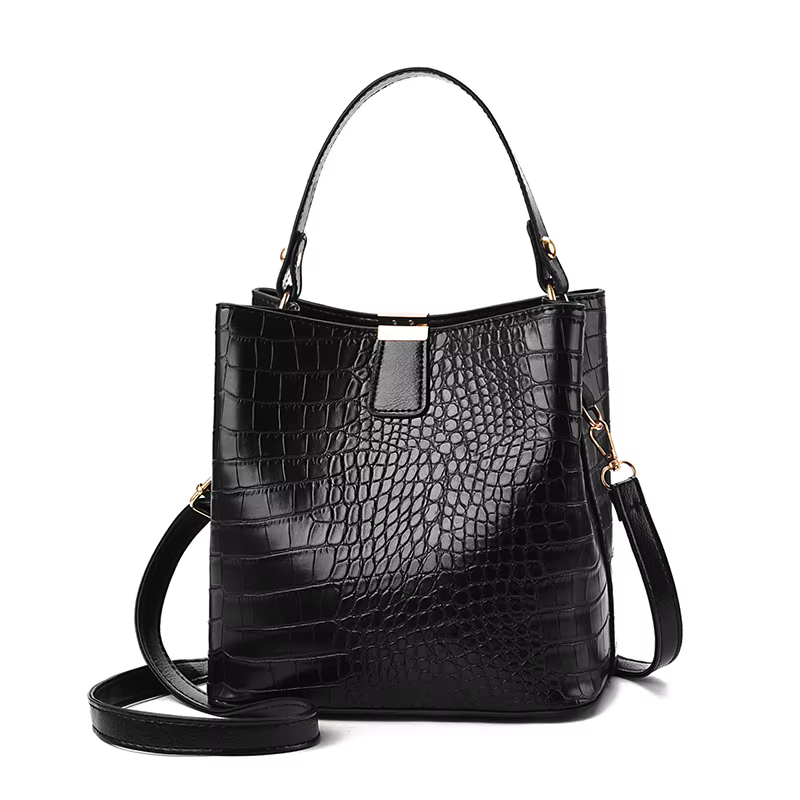 Sac à main Vintage en cuir pierre, sacs à bandoulière mode femme seau sac grande capacité femmes fou