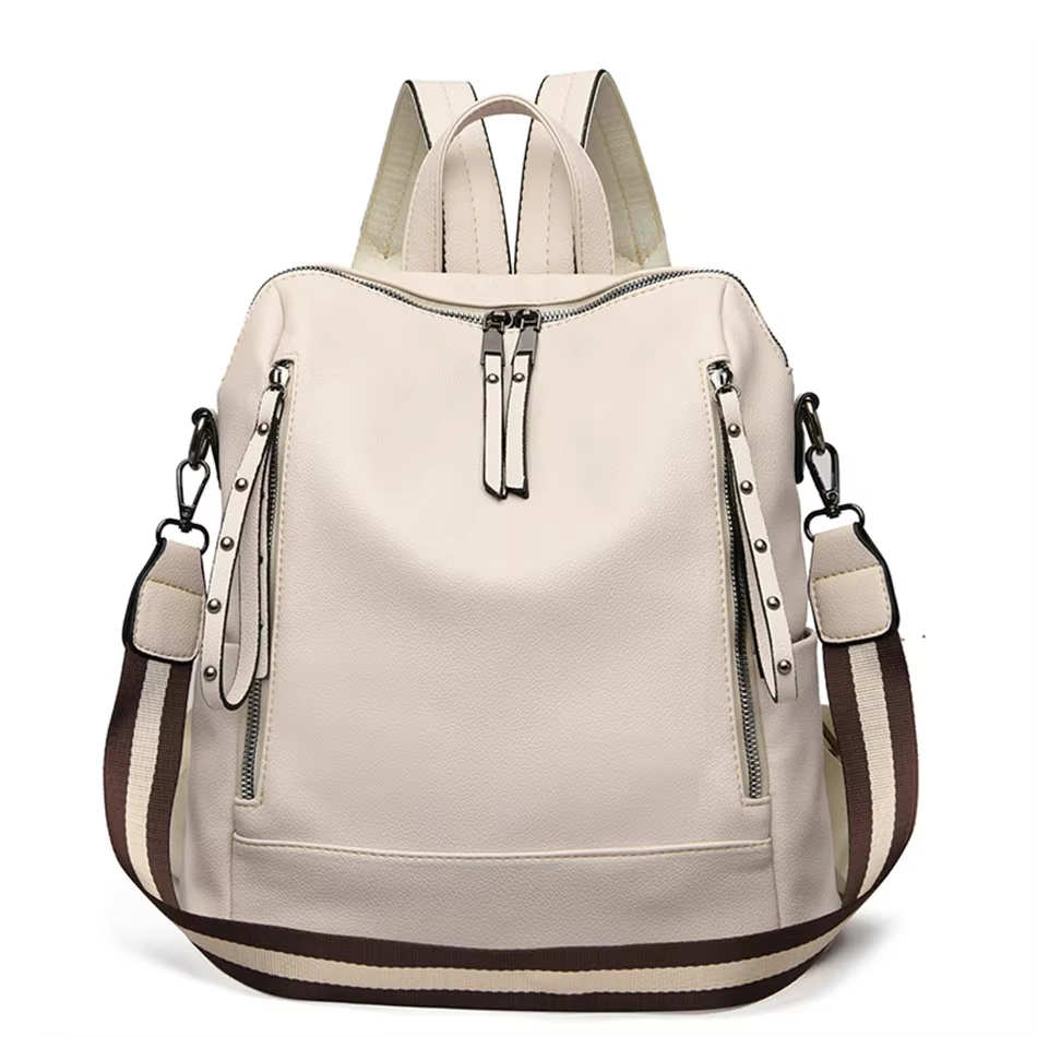Sac à Dos de marque de luxe en cuir souple, étanche, Style Preppy, Sac multifonction pour jeunes étu