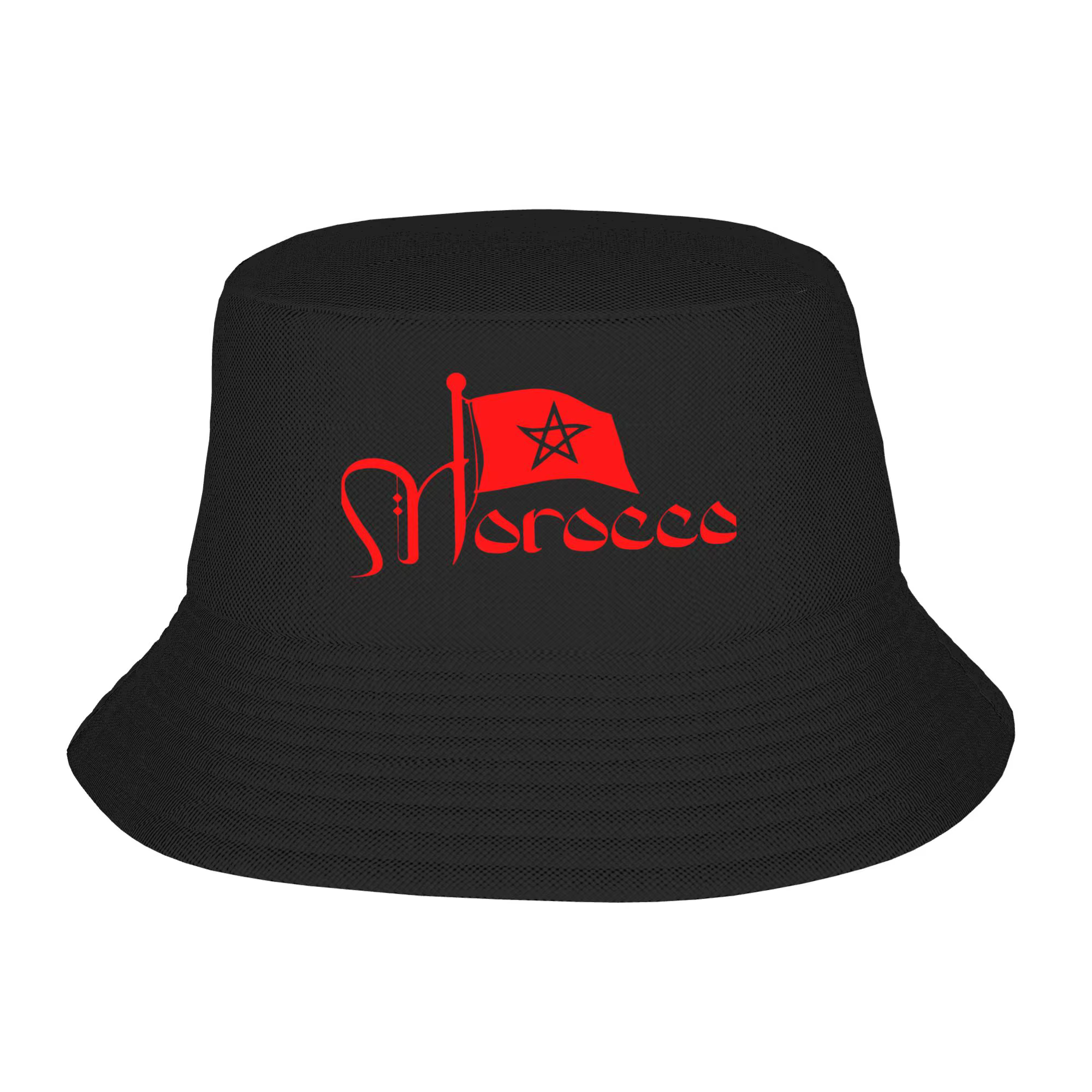 Chapeau Bob Marocain avec Drapeau du Maroc, Casquette de Pêcheur Hawaïenne pour Hommes et Femmes, Ch