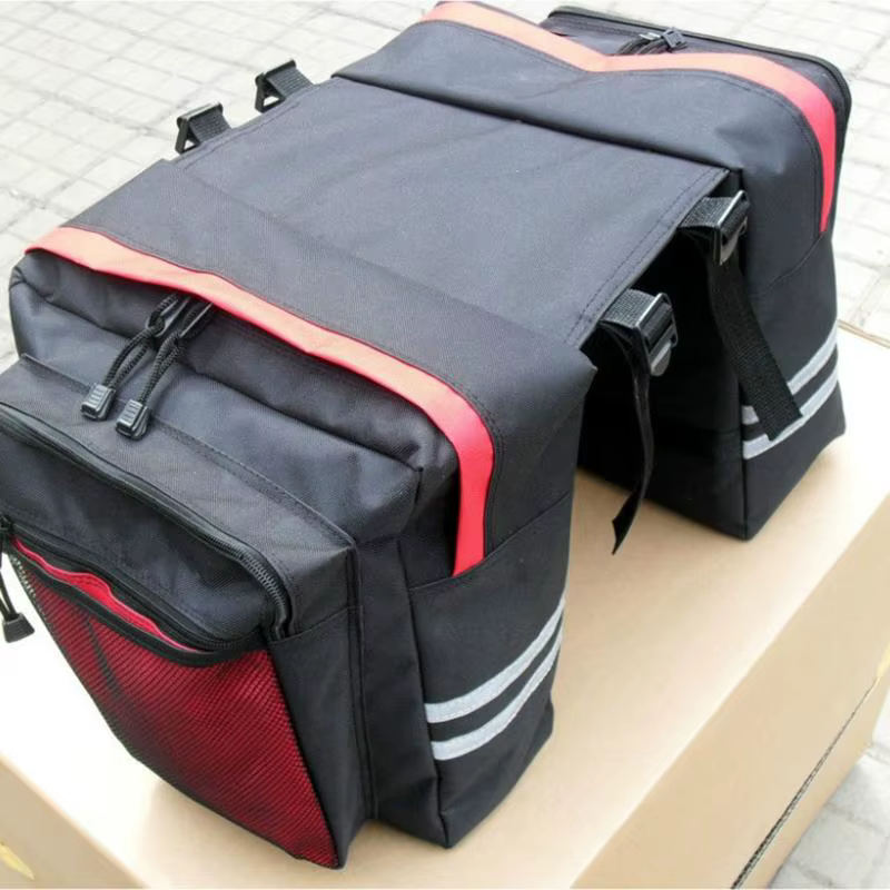 Sac de bagages pour porte-bagages arrière de vélo, double face, haute capacité, avec sac de voyage d