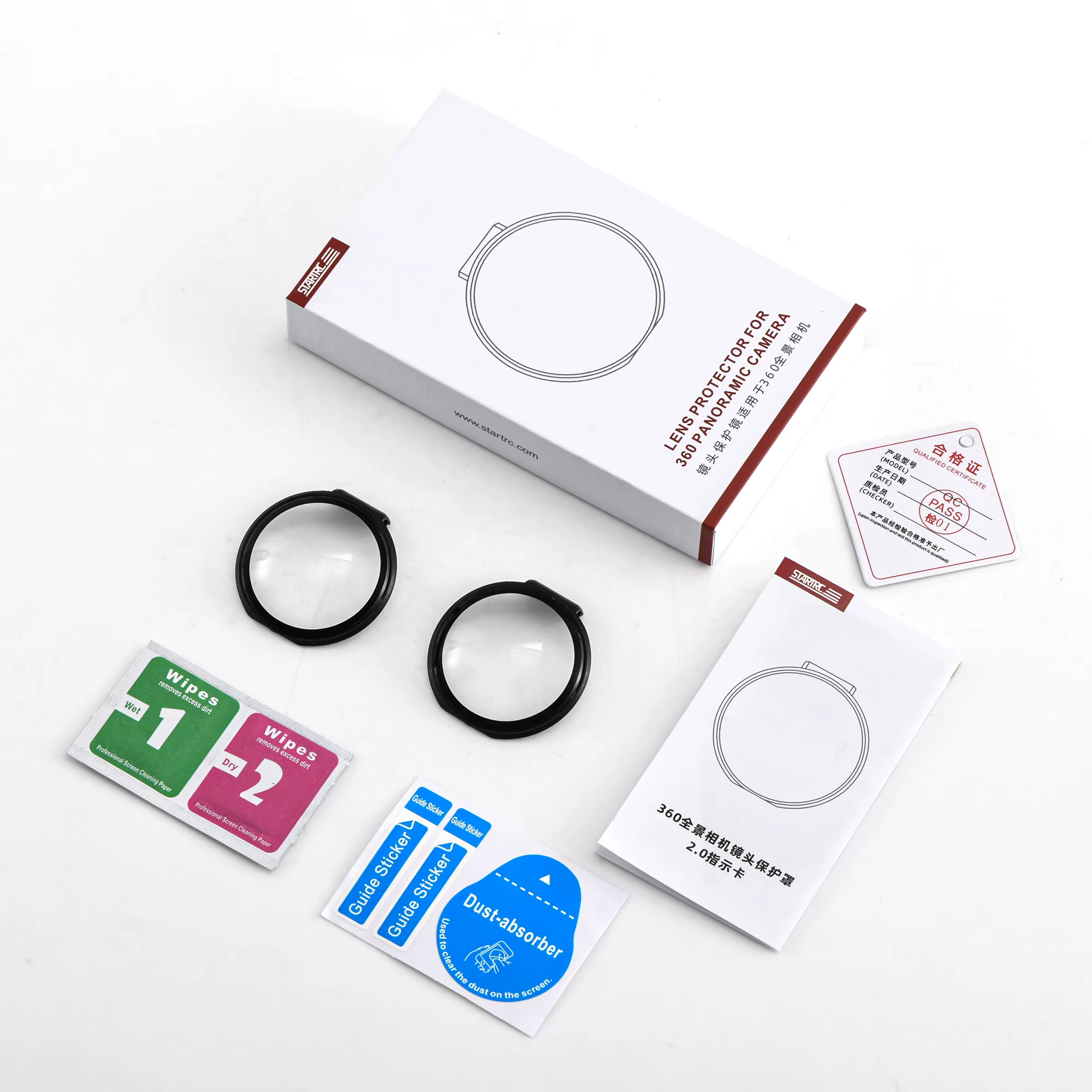 Protection d'objectif, pour accessoire de caméra DJI Osmo 360, protecteur d'objectif PC/verre trempé