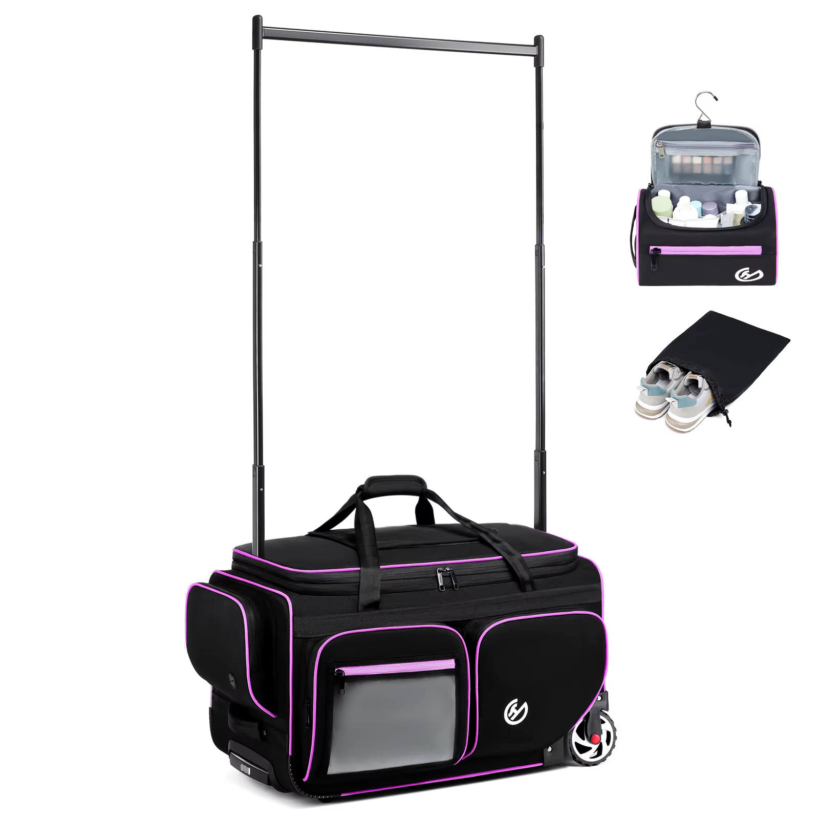 Sac de voyage à roulettes d'affaires de grande capacité, bagage à main, sac pour ordinateur portable