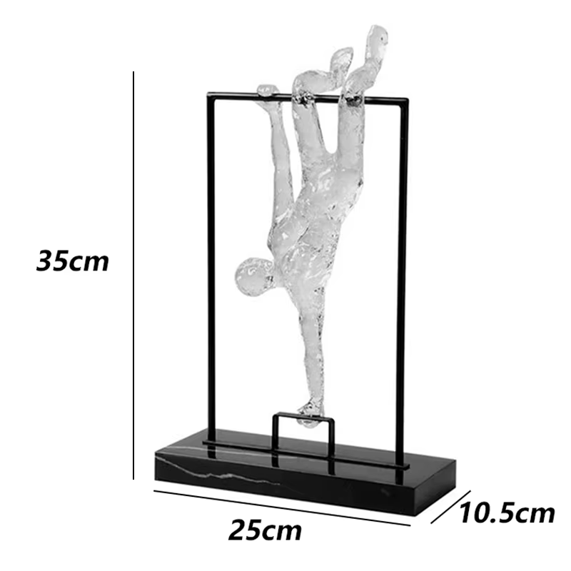 Figurine moderne transparente, ornement créatif, accessoires de Table miniatures, Figurine de décora